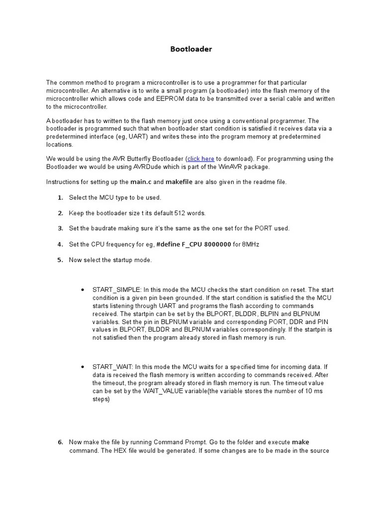 Bootloader PDF | Download Free PDF | Booting | Microcontroller