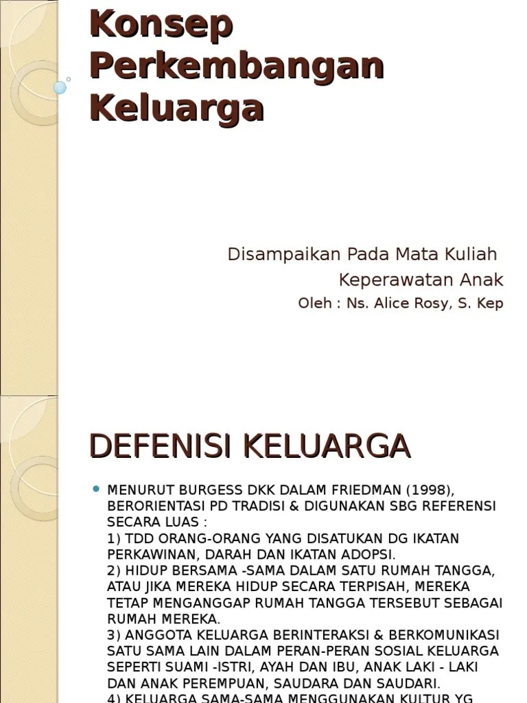 3 Konsep Perkembangan Keluarga | PDF
