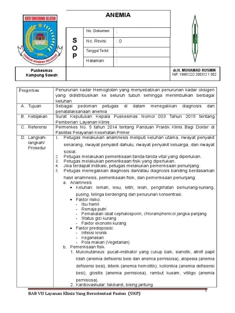 Dengan diberlakukannya masyarakat ekonomi asian (mea) tahun 2015, btcls menjadi syarat mutlak bagi setiap pekerja kesehatan khususnya perawat di berbagai rumah. 16. SOP Anemia PKM Kp Sawah.doc