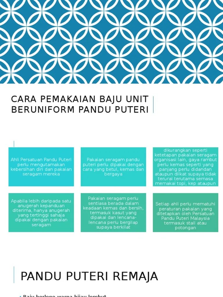 *dengan topi, lencana keahlian pandu, . Cara Pemakaian Baju Unit Beruniform Pandu Puteri Pdf