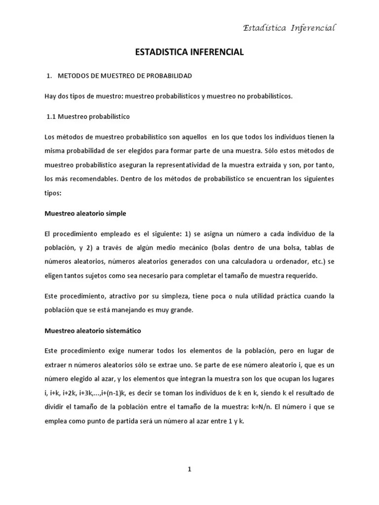Muestreo Y Prueba De Hipotesis | PDF | Muestreo (Estadísticas) | Prueba ...
