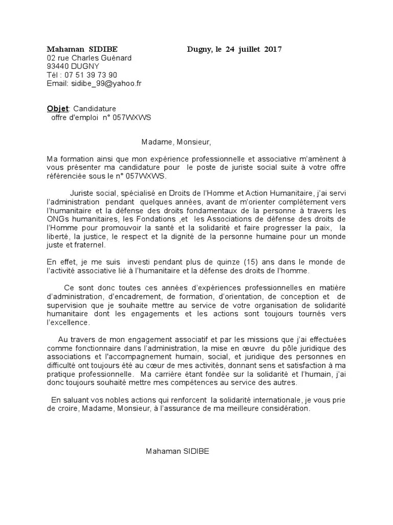 Je suis à la recherche d'un emploi à temps plein. Juriste H F