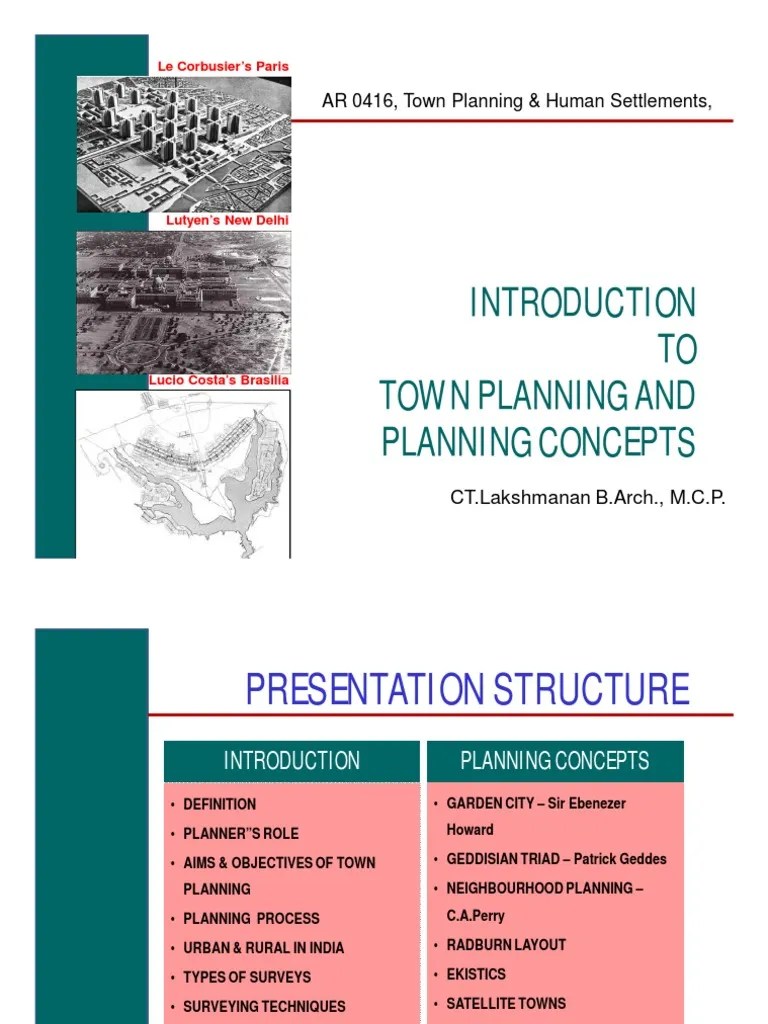 Introduction To Town Planning | PDF | Survey Methodology | Urban Planning