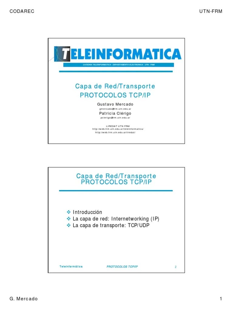 Protocolos TCP-IP PDF | PDF | Protocolos De Internet | Protocolo De ...