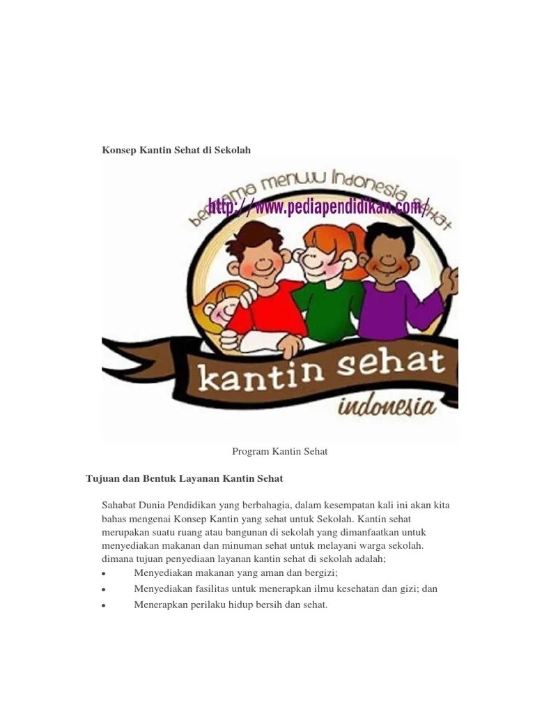 Konsep Kantin Sehat Di Sekolah | PDF