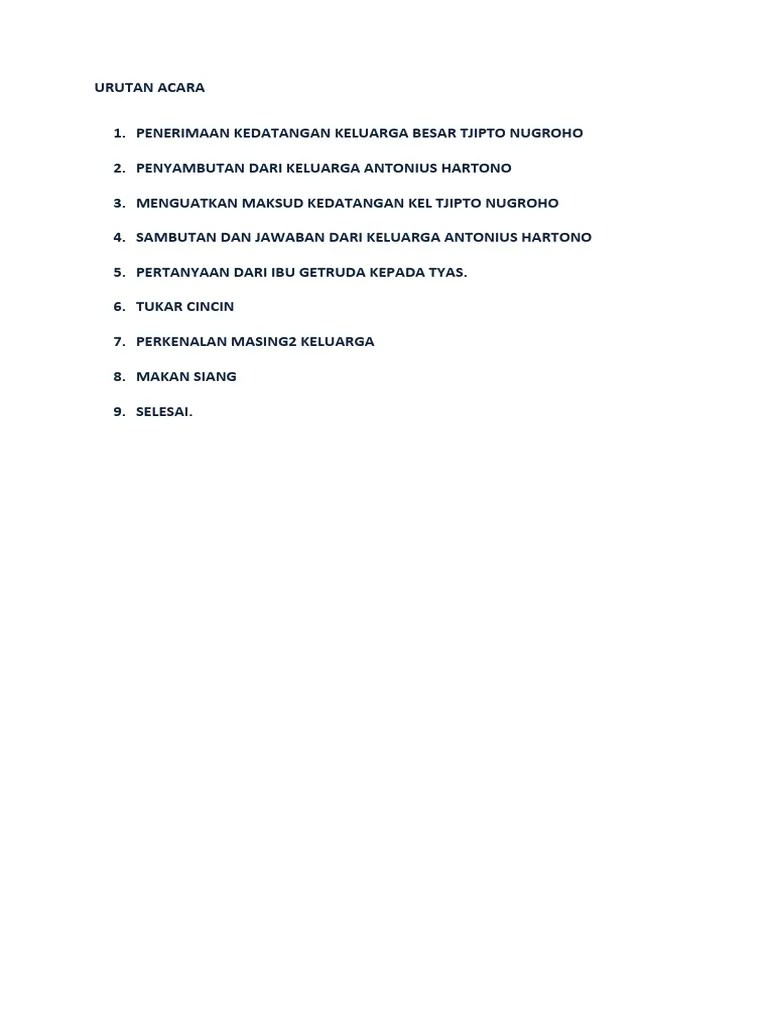 Meskipun begitu surat formal tidak harus selalu dibuat oleh keluarga, bisa jg dibuat oleh individu. Contoh Sambutan Balasan Lamaran Dari Pihak Wanita Tukaffe Com