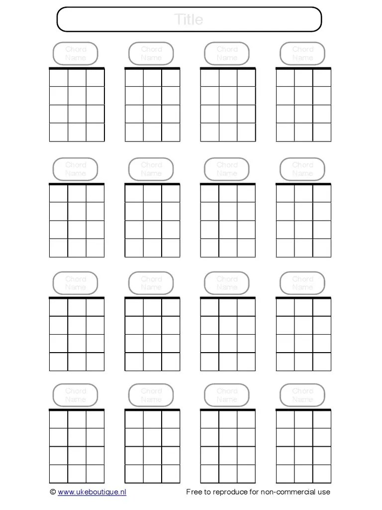 blank ukulele chord chart pdf