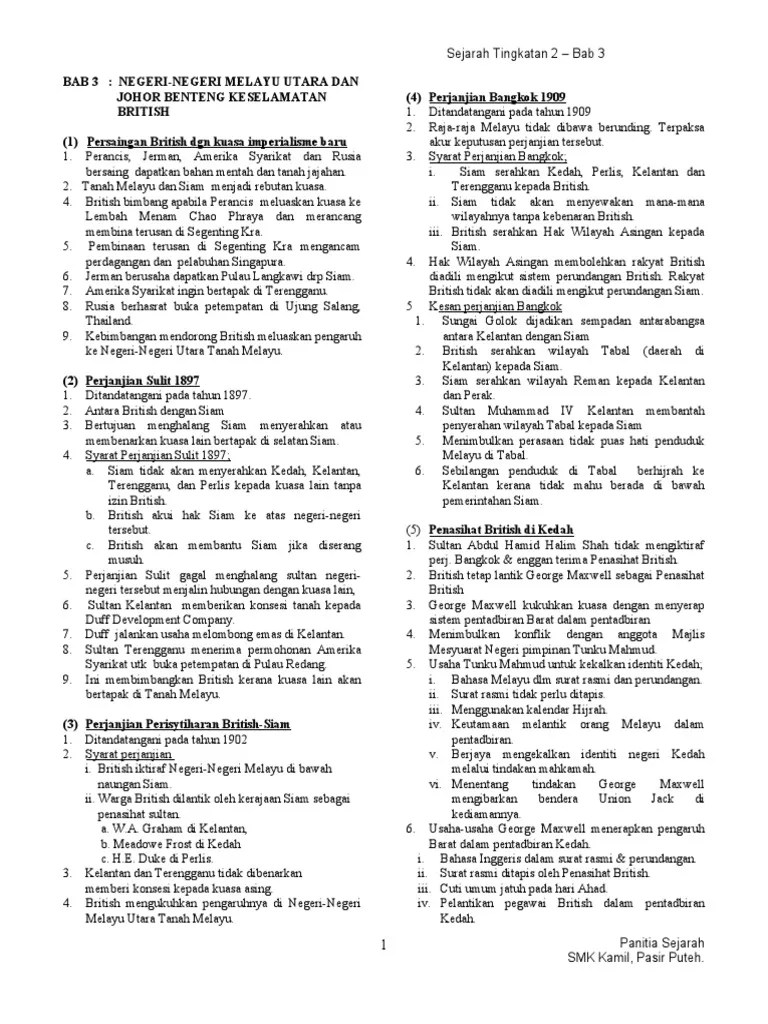 Pentadbiran barat di sabah dan sarawak. Nota Ringkas Sejarah Bab 8 Tingkatan 2