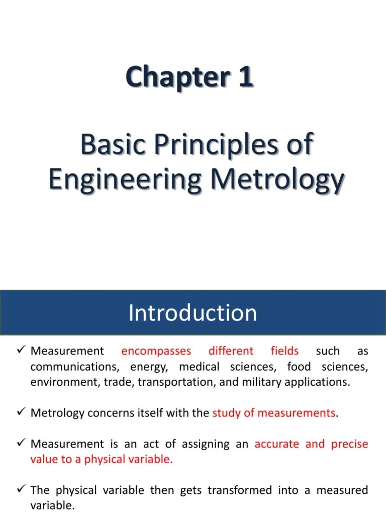 Basic Principles Of Engineering Metrology | PDF | Accuracy And Precision | Observational Error