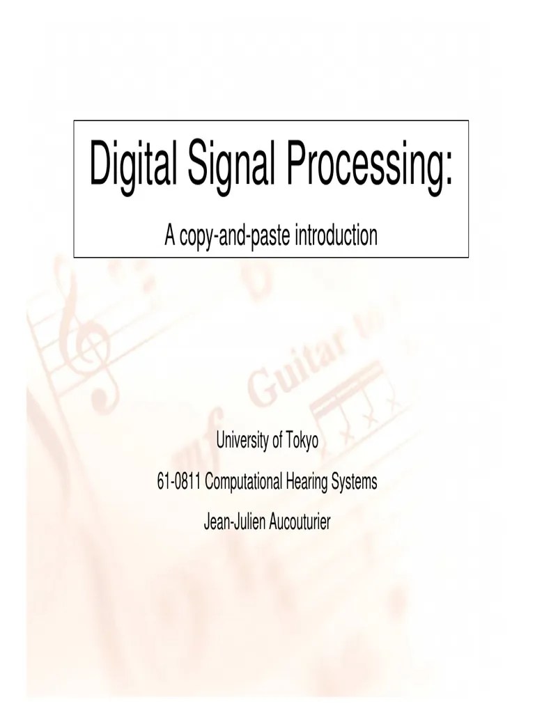 Digital Signal Processing | Download Free PDF | Discrete Fourier ...