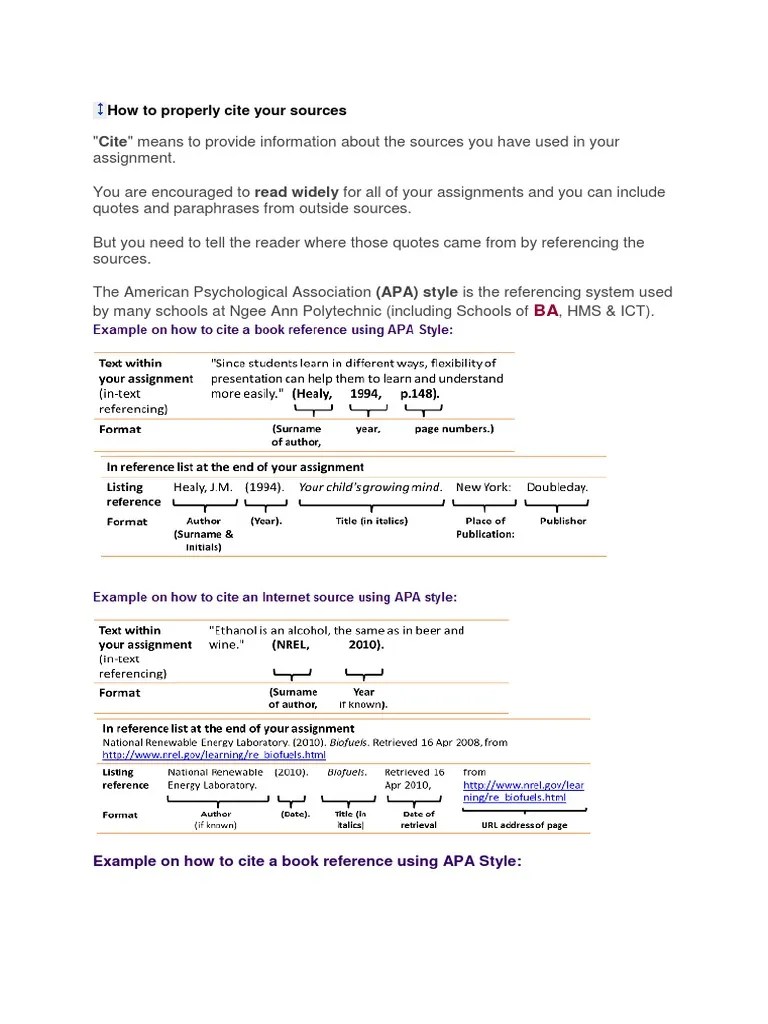 How To Properly Cite Your Sources | PDF