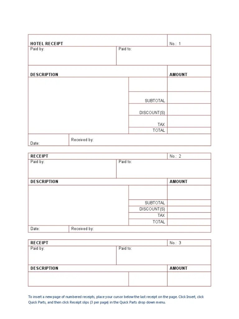 hotel receipt template word free download receipt government finances