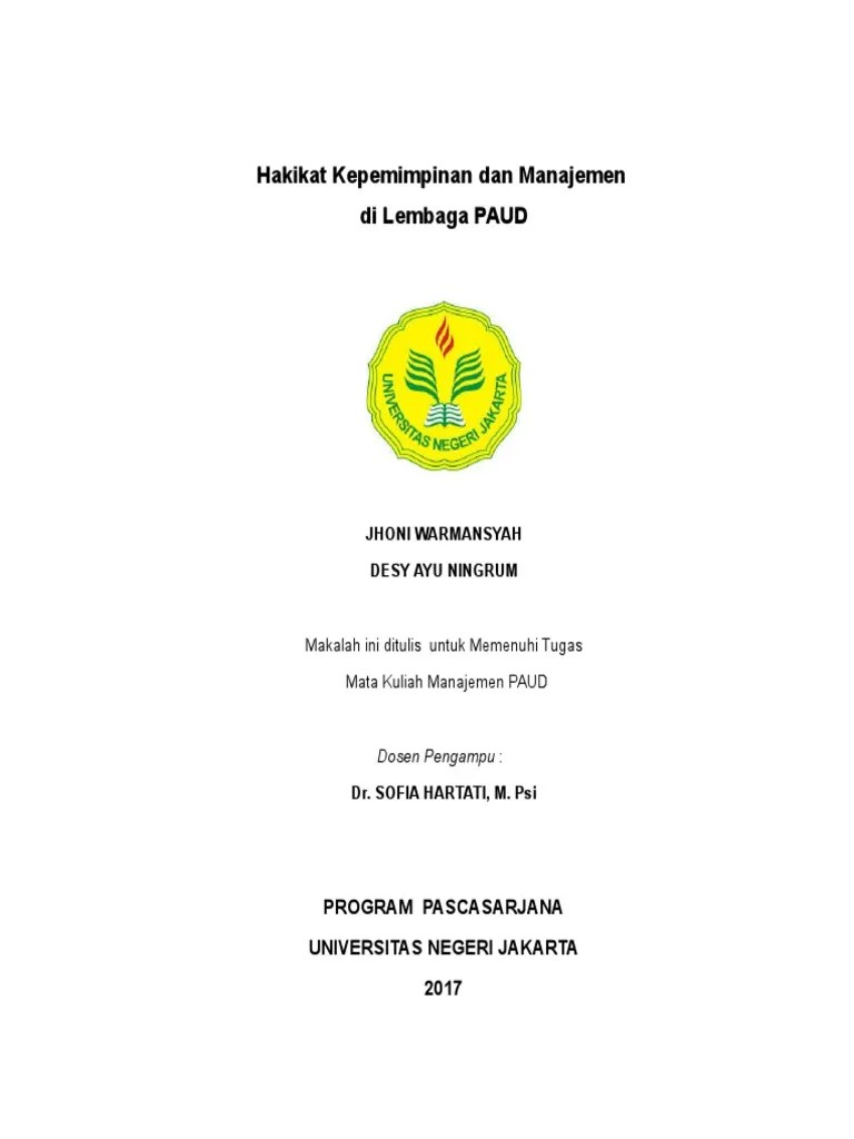 manajemen sumber daya manusia yang terlibat dalam lembaga pendidikan. Manajemen Kepemimpinan