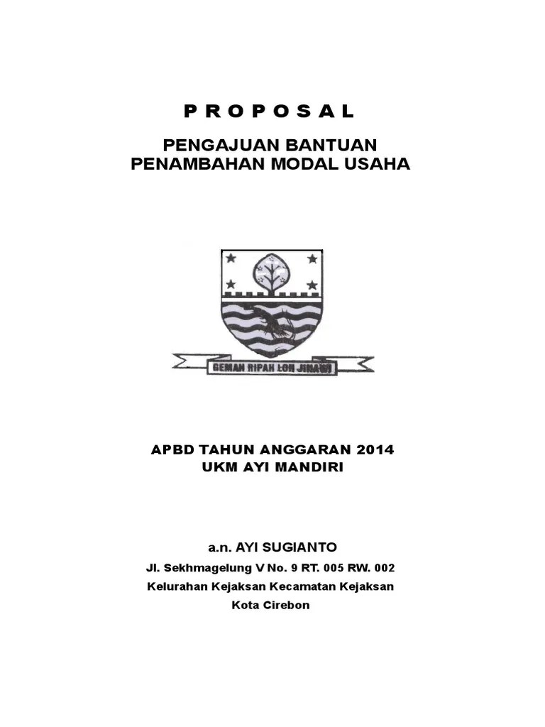 Contoh Proposal Bantuan Usaha : Contoh Proposal Bantuan Modal Usaha Perorangan - Barisan ...