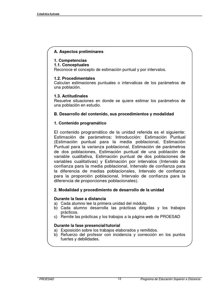 Estadistica Aplicada | PDF | Teoría De La Estimación | Errores Tipo I Y Tipo Ii