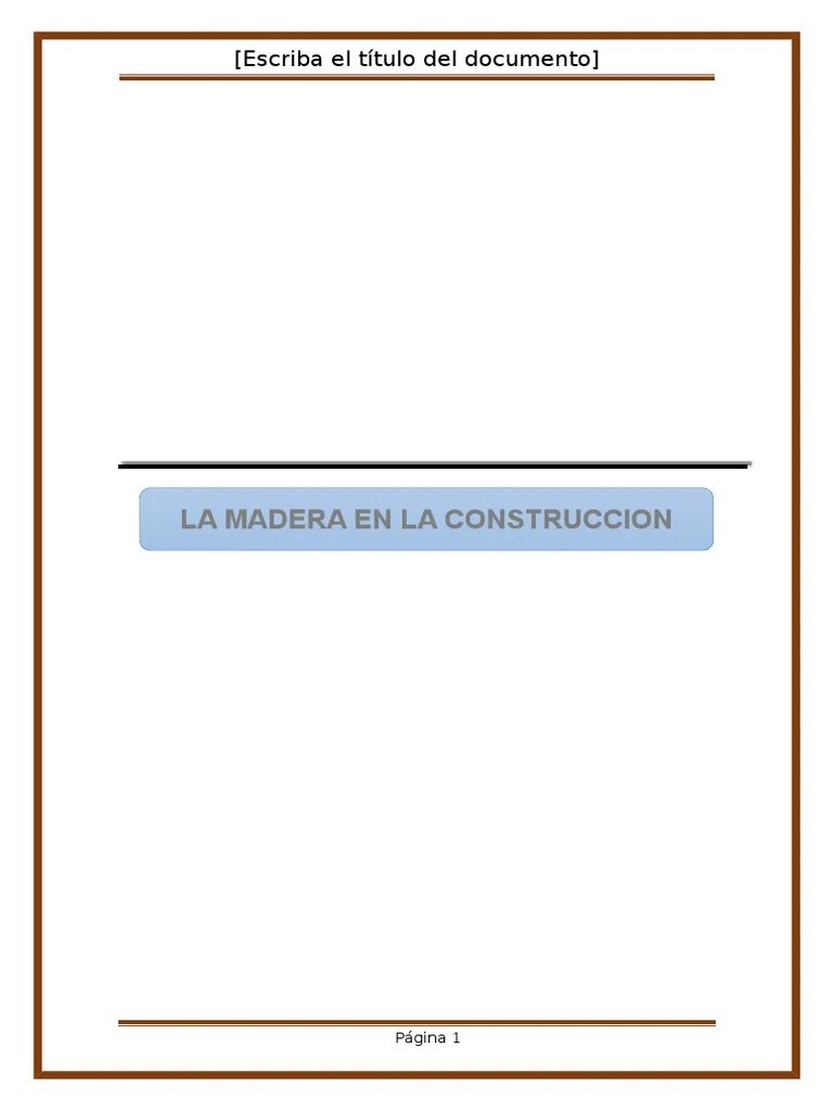 La Madera En La Construccion | PDF | Madera | Plantas