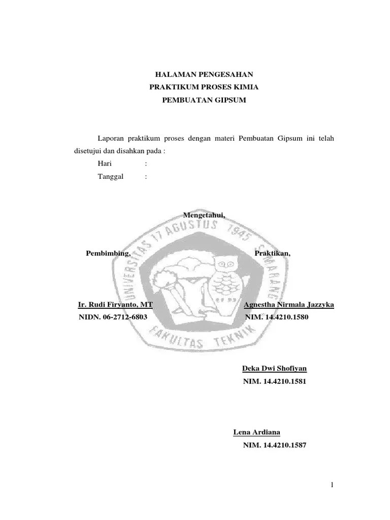 Pembuatan Gipsum | PDF