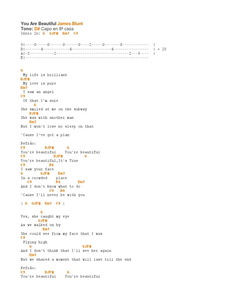 You Are Beautiful James Blunt | PDF