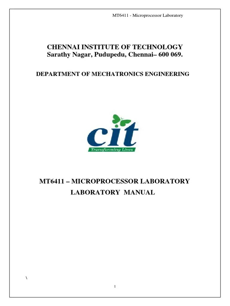 Microprocessor Lab Manual PDF | PDF | Central Processing Unit | Pointer ...
