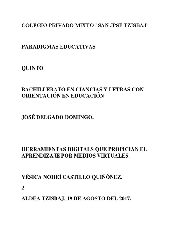 Herramientas Digitales Que Propician El Aprendizaje Por Medios Virtuales | PDF | Blog | Gorjeo