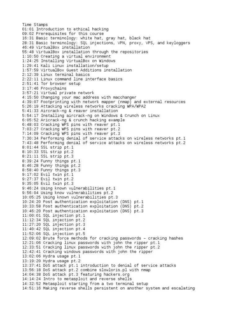 Complete Ethicacl Hacking Course | PDF | Password | Transport Layer ...
