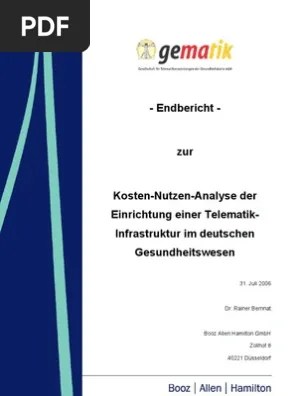 Auch die kkh bietet einen kostenlosen notfallausweis zum download an. Gematik Kosten Nutzen Analyse Der Einrichtung Einer Telematik Infrastruktur Im Deutschen Gesundheitswesen