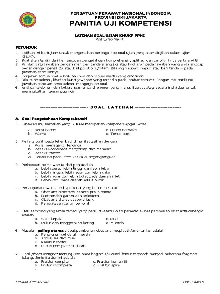 Contoh soal ukom ners manajemen keperawatan dan kunci jawaban edisi 10 · contoh . Contoh Soal Uji Kompetensi Ners Pdf