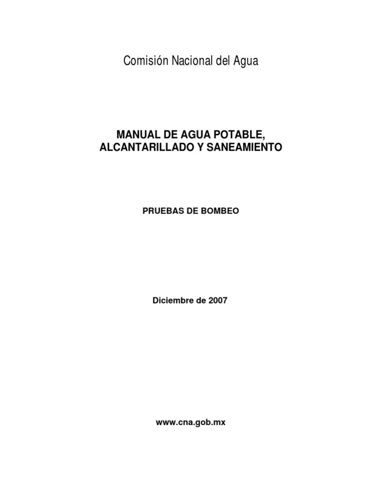 Pruebas De Bombeo PDF | PDF | Agua Subterránea | Líquidos