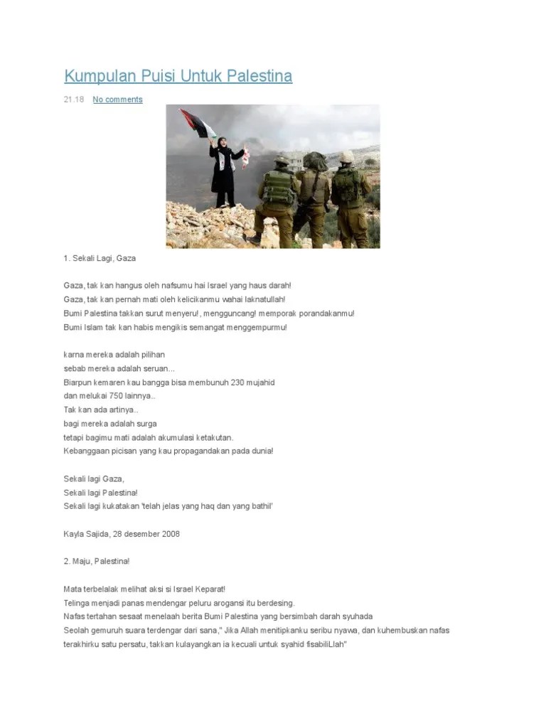 Buku pecinta dari palestina puisi karya mahmoud darwish shopee indonesia. 20 Kumpulan Puisi Untuk Palestina