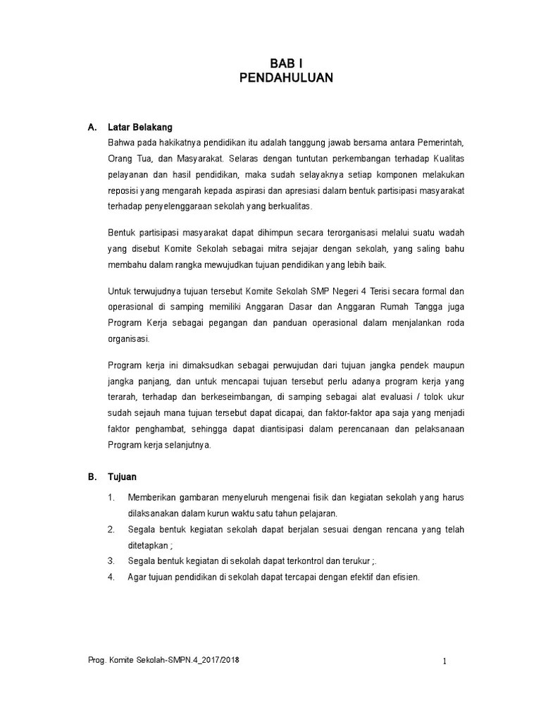 Ruang lingkup program kerja komite madrasah aliyah negeri salatiga meliputi. Program Kerja Komite 2017 2018 Pdf