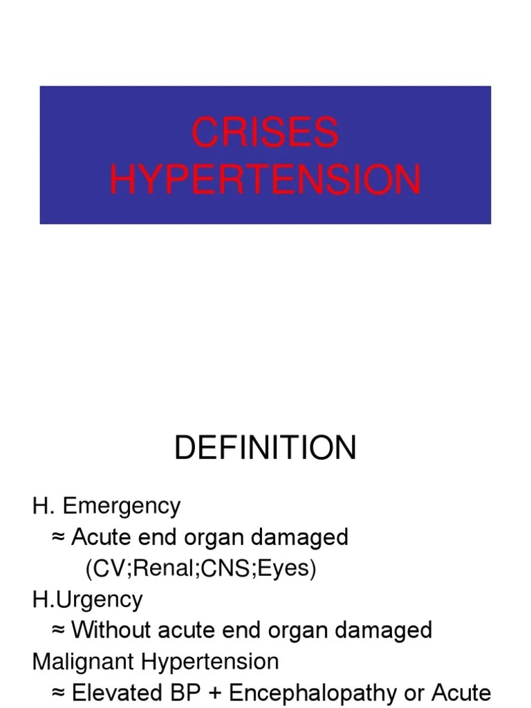 Hipertensi Emergency | PDF | Hypertension | Blood Pressure