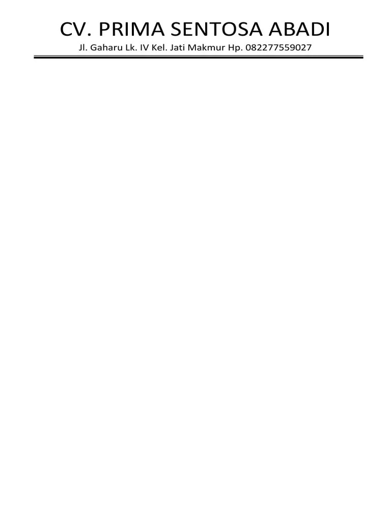CV Prima Sentosa Abadi | PDF