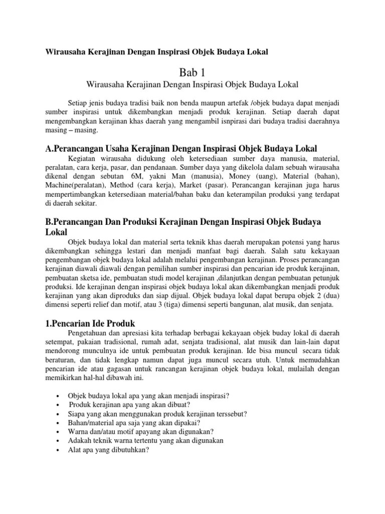 Yuk Bahas 10+ Produksi Kerajinan Dengan Inspirasi Objek Budaya Lokal [Terbaru] 