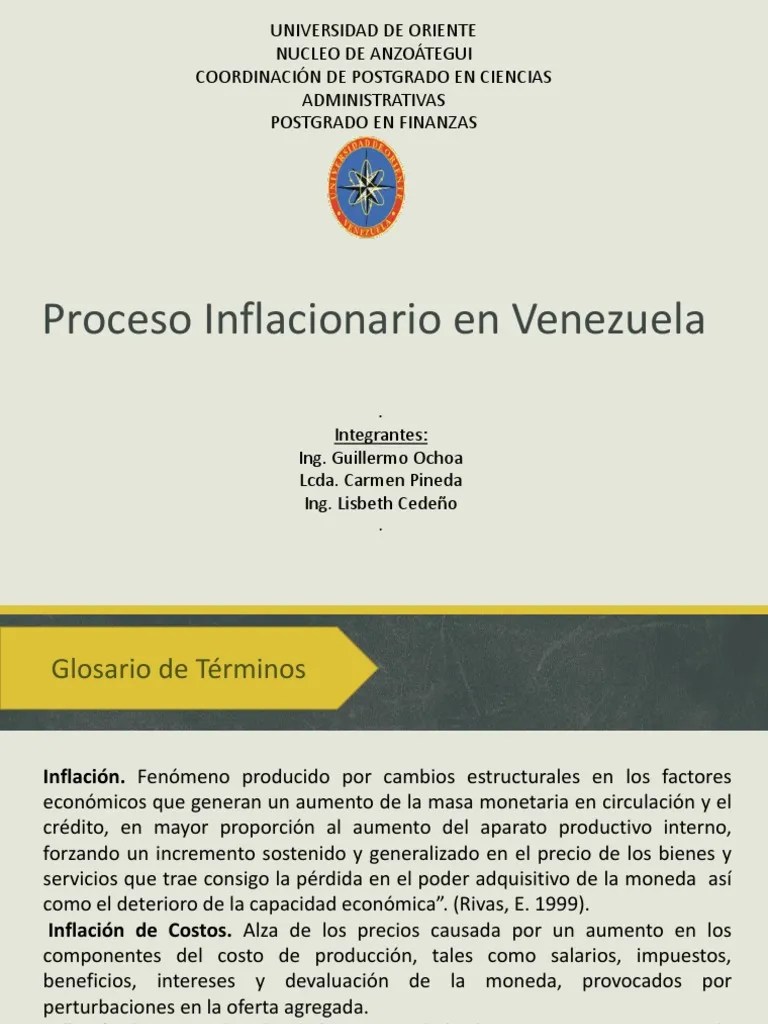 Proceso Inflacionario En Venezuela | PDF | Inflación | Venezuela