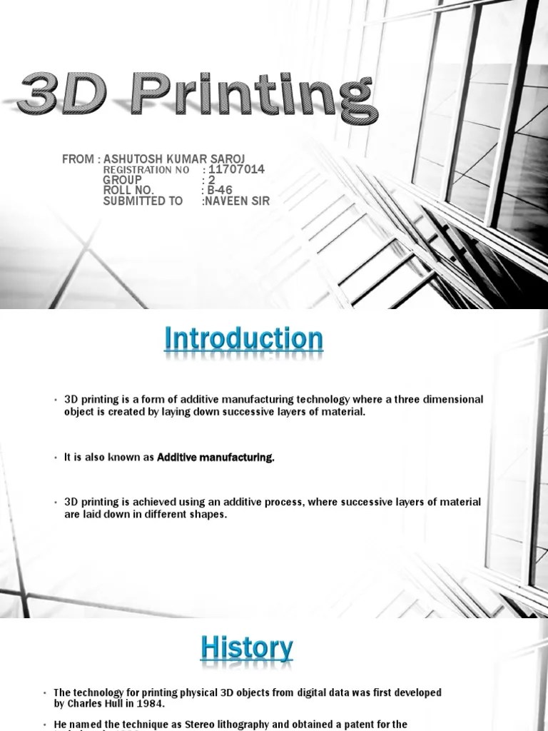 3D Printing | PDF | 3 D Printing | Industries