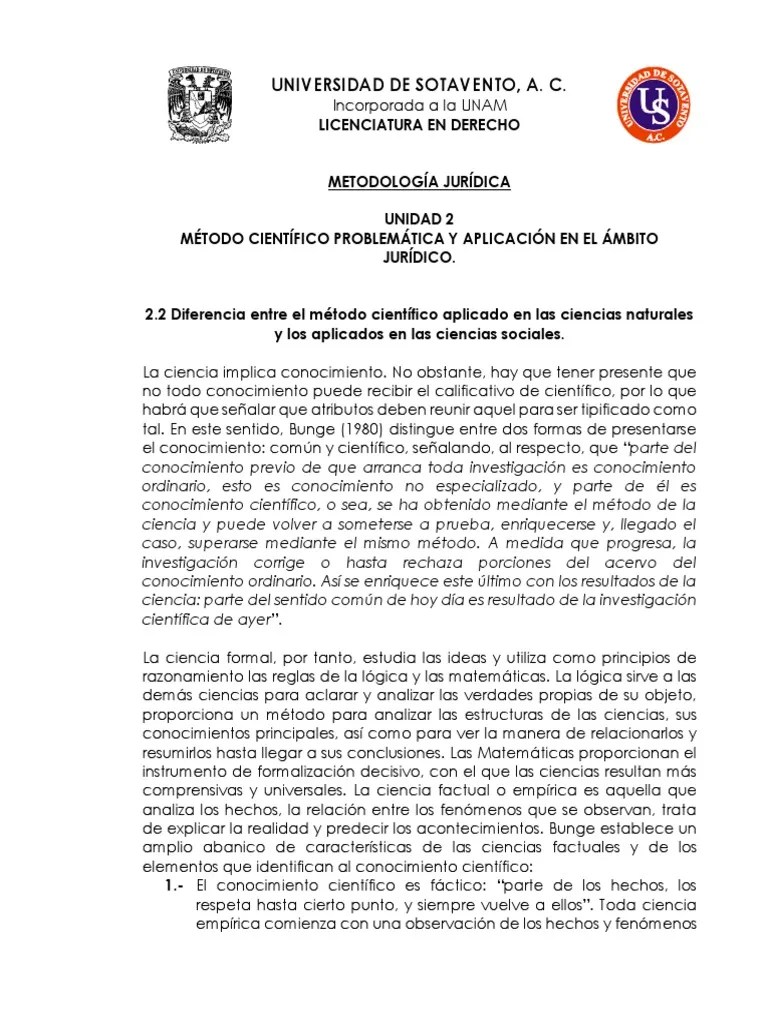2.2. Diferencia Entre El Método Científico Aplicado En Las Ciencias ...