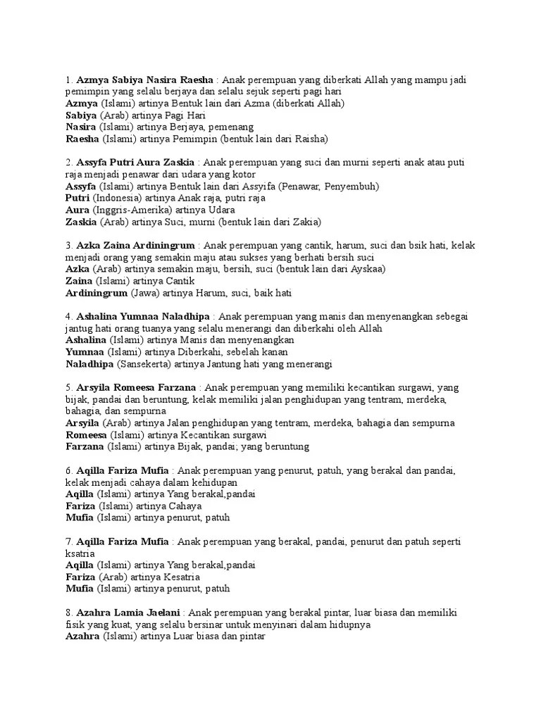 Nama Bayi | PDF