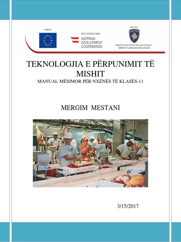 Teknologjia E Përpunimit Të Mishit | PDF