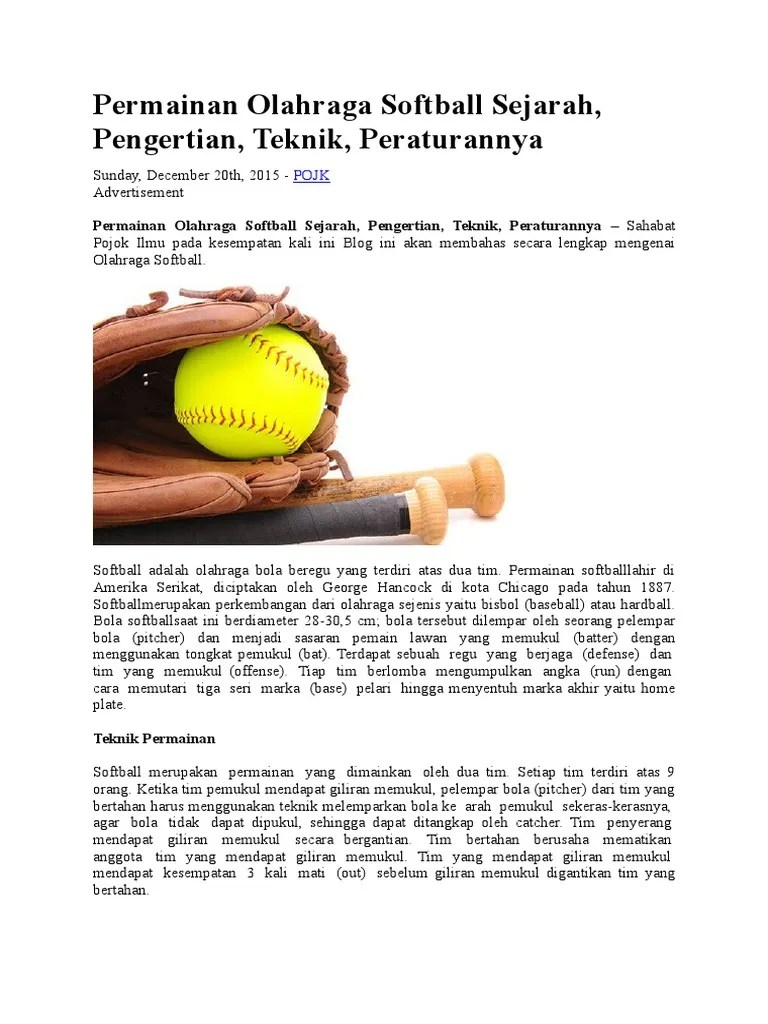 Setiap melangkah, kaki depan harus menyentuh tanah sebelum kaki belakang meninggalkan . Permainan Olahraga Softball Sejarah Pdf