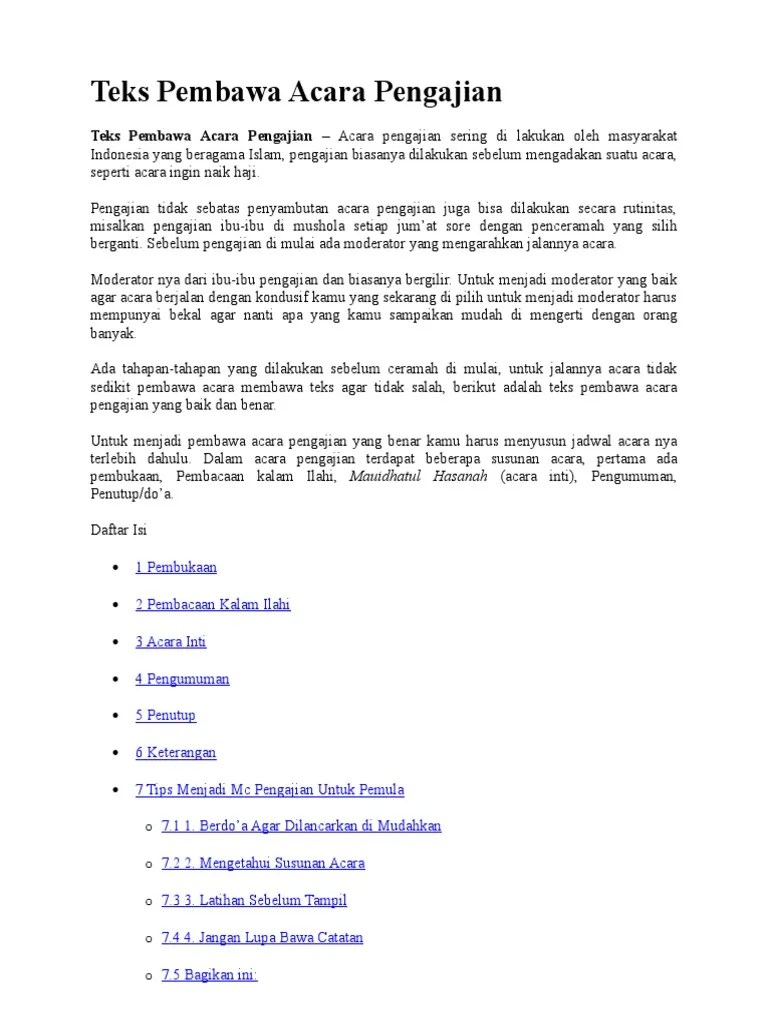 Naskah Moderator Yang Baik Dan Benar – Mudah