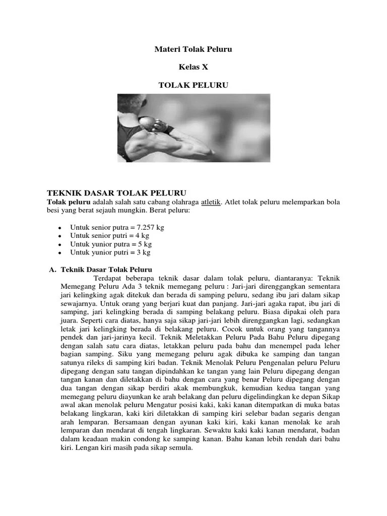 Materi Tolak Peluru | PDF