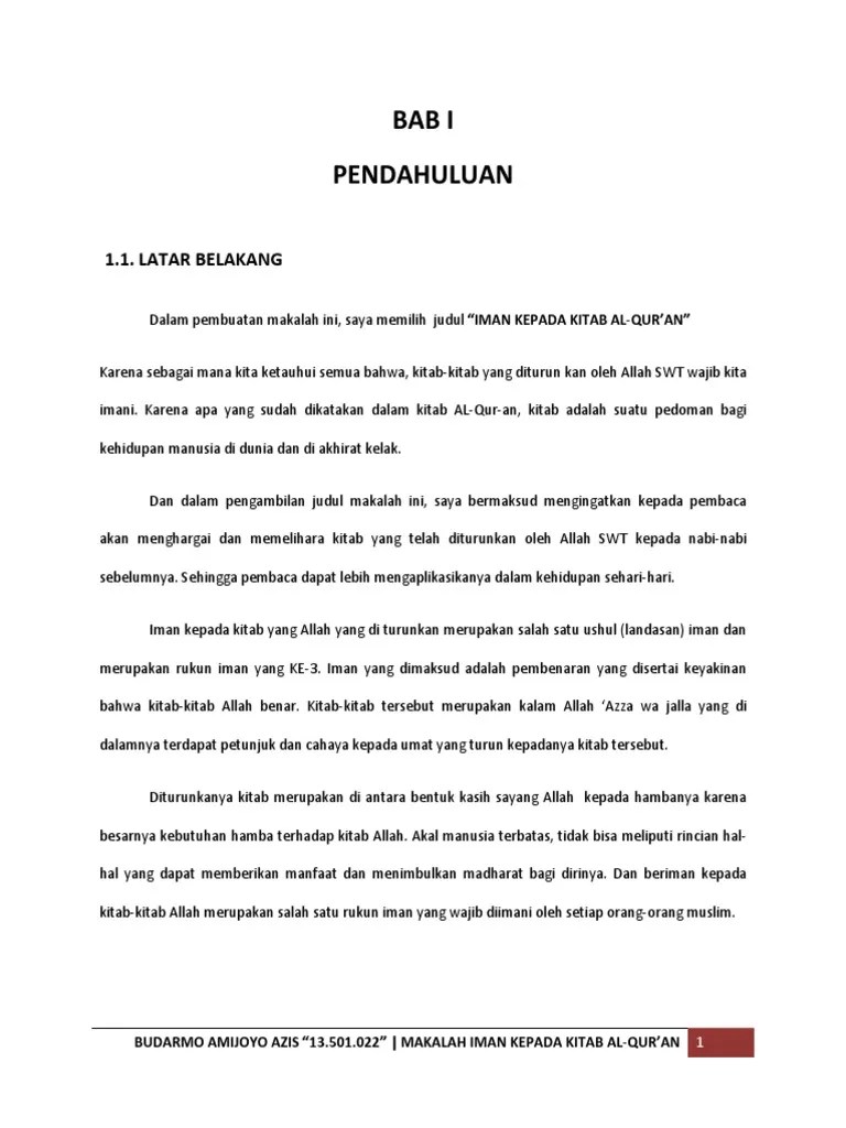 Makalah Agama Tentang Kitab Zabur - Contoh Makalah