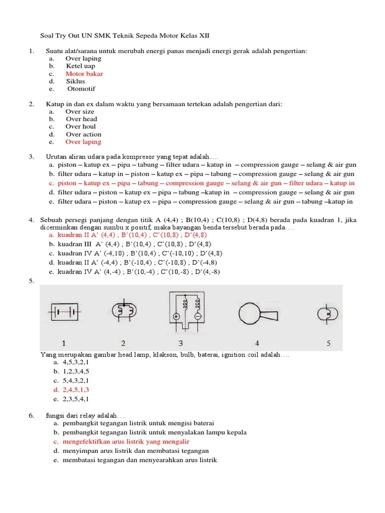 Download soal un untuk sma dan smk. Soal Try Out Un Smk Teknik Sepeda Motor Pdf