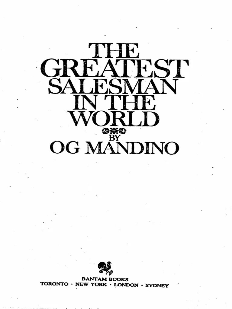Mandino Og - The Greatest Salesman In The World PDF | PDF