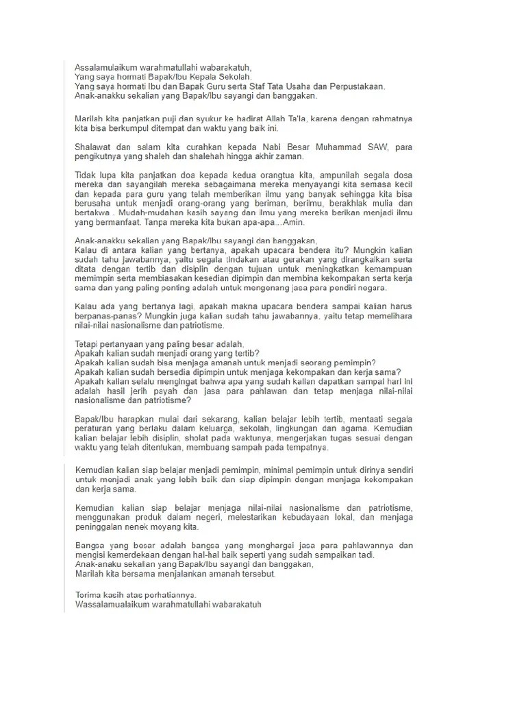 Amanat Pembina Upacara Tentang Belajar - Revisi Id