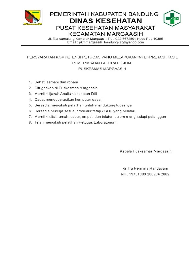 12/04/2019 · dan hasil tesnya hb 13,3. 8 1 1 4 Persyaratan Kompetensi Petugas Yang Melakukan Interpretasi Hasil Pemeriksaan Laboratoriu Pdf
