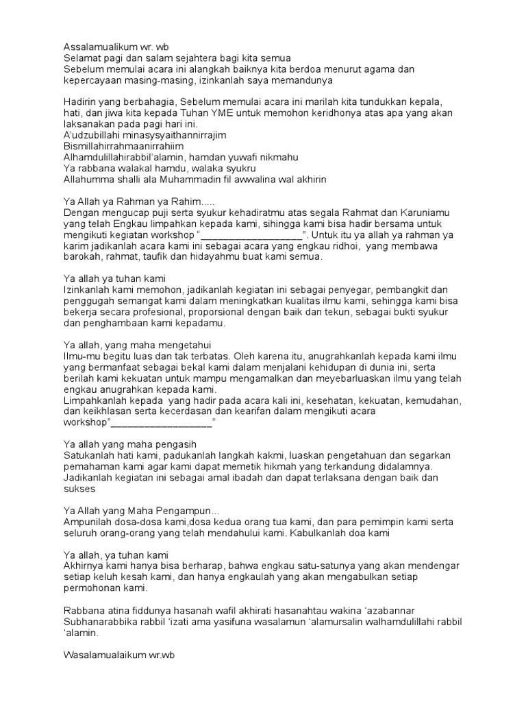 Maybe you would like to learn more about one of these? Teks Doa Pembukaan O2sn Masnurul