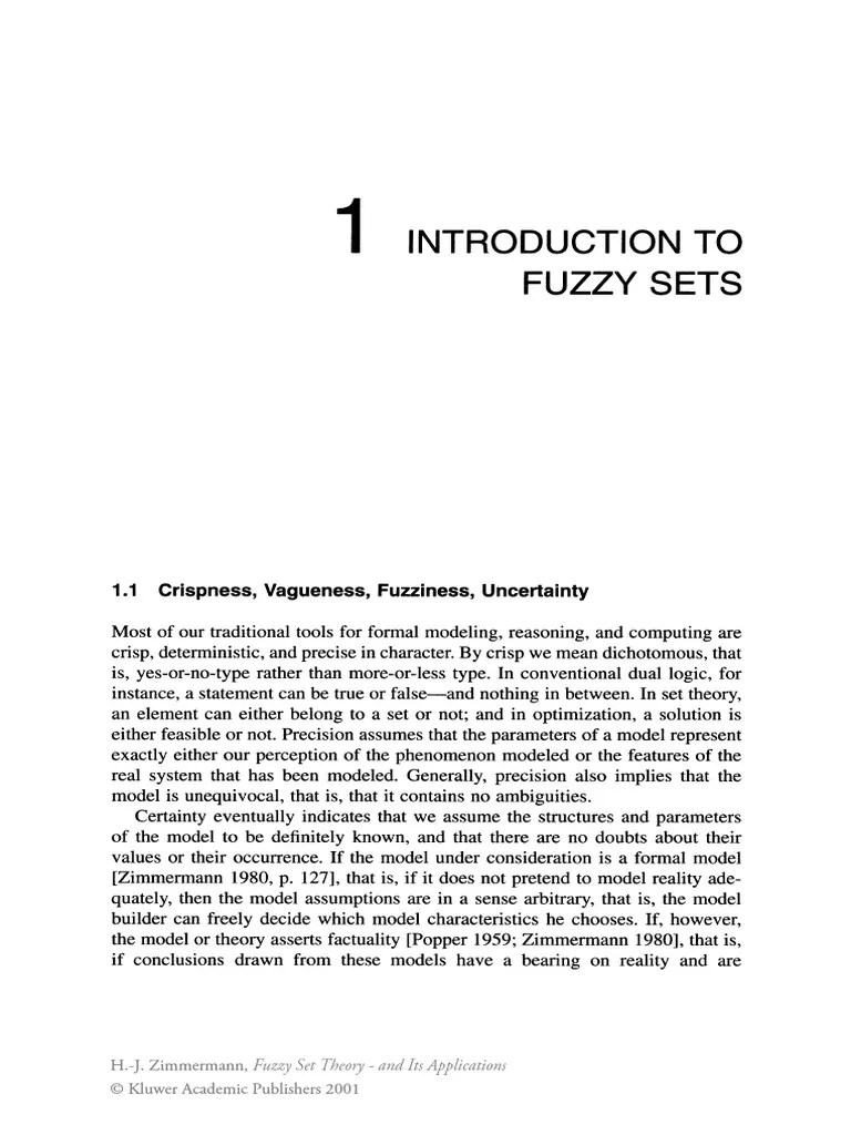 Introduction To Fuzzy Set | PDF | Fuzzy Logic | Logic