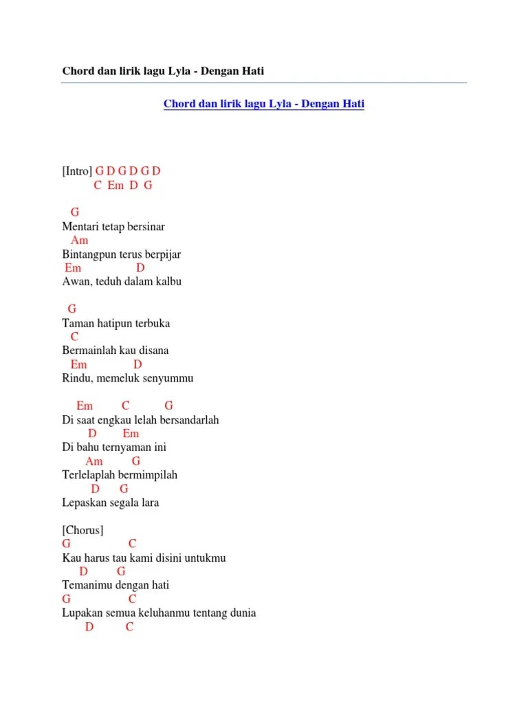Chord Dan Lirik Lagu Gambaran Hati