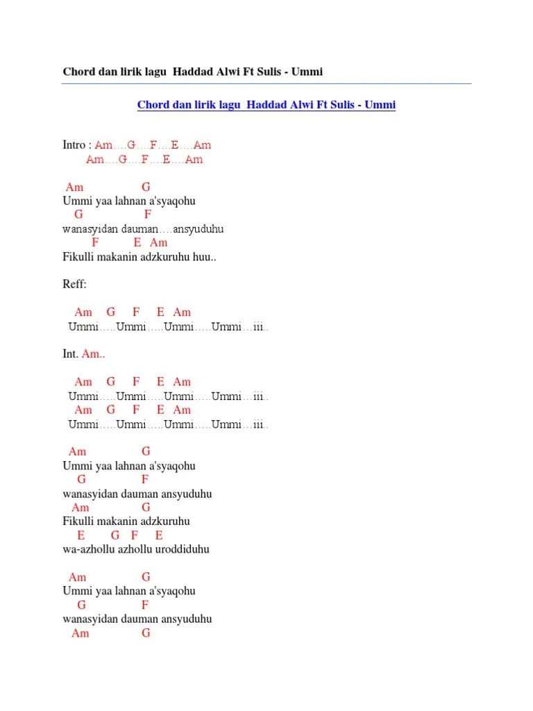 Lirik Lagu Ummi Sulis Feat Haddad Alwi